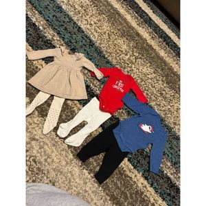NEWBORN baby girls Christmas holiday outfits bundle